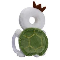 Bebamour Cute Tortoise Baby Walkers Protective Toddler Ajustável Baby Head Protection Safety Pad Mochila Wear for Crawling (Branco)