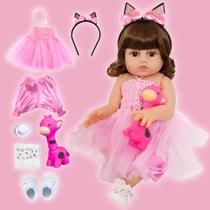 Bebê Boneca Reborn Bailarina Realista Silicone Menina Pode dar Banho Bebê Boneca Reborn Bailarina Realista Silicone Menina Pode dar Banho