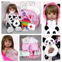 Bebê Boneca Reborn Panda Presente Enxoval Magazine Luiza