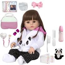 Bebê Boneca Reborn Panda Presente Enxoval Magazine Luiza