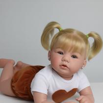 Bebê boneca reborn realista corpo de pano com acessórios