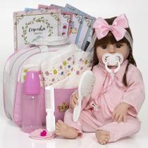 Bebe Boneca Reborn Realista Corpo Vinil Siliconado 20 Itens