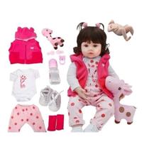Bebê Boneca Reborn Realista Girafinha Menina de Silicone 48cm Olhos Castanhos (Pode Dar Banho) Bebê Boneca Reborn Realista Girafinha Menina de Silicone 48cm Olhos Castanhos (Pode Dar Banho)