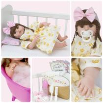 Bebe Boneca Reborn Recem Nascida Realista com Acessórios Bebe Boneca Reborn Recem Nascida Realista com Acessórios