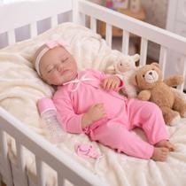 Bebê Boneca Reborn Recém Nascida Siliconada Realista Pode dar Banho Bebê Boneca Reborn Recém Nascida Siliconada Realista Pode dar Banho