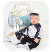 Bebê Boneco Reborn Corpo de Silicone Realista Com Bolsa