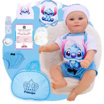 Bebê Boneco Reborn Menino Meddie Corpo Em Silicone Pode Dar Banho Bolsa de Maternidade