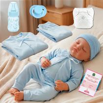 Bebê Boneco Reborn Siliconado Rosali Boy Realista Pode dar Banho