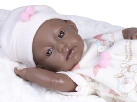 Bebê Boutique Dolls Reborn Negra - Supertoys Bebê Boutique Dolls Reborn Negra - Supertoys