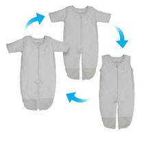 Bebê Brezza Boys' Single Zipper, cinza, 3-6 meses, 3 em 1
