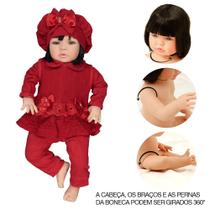 Bebê Corpo Siliconado Morena Laís Vermelha Cegonha Dolls