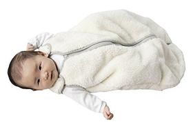 bebê deedee Sleep Nest Teddy Baby Sleeping Bag, Marfim, Pequeno (0-6 Meses)