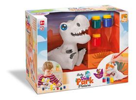Bebê Dinossauro De Brinquedo Infantil Para Colorir + 3 Tintas