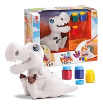 Bebê Dinossauro De Brinquedo Infantil Para Colorir +3 Tintas - Bee Toys