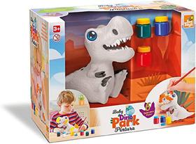 Bebê Dinossauro de Brinquedo Infantil para Colorir Tinta Guache Dinopark Baby Pintura Bee Toys