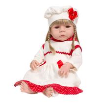 Bebê Estilo Reborn Menina Loira 100% Silicone Barata