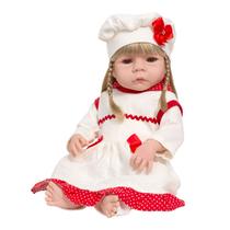 Bebê Estilo Reborn Menina Loira 100% Silicone Barata