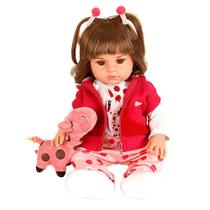 Bebê Estilo Reborn Menina Silicone Pode Dar Banho com Kit