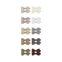 Bebê Meninas 20 Pçs Fita Sólida Bowknot Grampos De Cabelo Feitos À Mão Bonito Arcos Hairpin