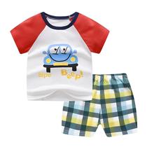 Bebê Meninos Verão Agasalho Winnie Pooh Cartoon Fashion 2 Peças Conjunto De Camiseta De Manga Curta