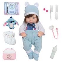 Bebê Minina com Roupinha Stitch e Itens de Maternidade Bebê Minina com Roupinha Stitch e Itens de Maternidade