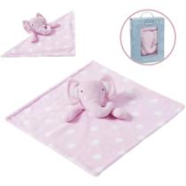 Bebê Naninha Pelúcia Macia Safári Antialergica Elefante Rosa