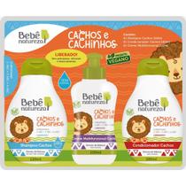 Bebê Natureza Kit Cachos Cachinhos Shampoo 120ml Condicionador 100ml + Creme Pentear Ativador 100ml
