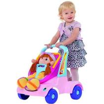 Bebê Passeio Carrinho De Boneca Andador Mercotoys
