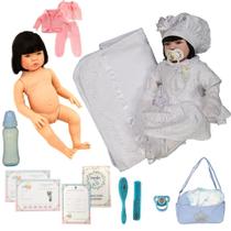 Bebê Reborn 100% Em Silicone Morena Branco Cegonha Dolls