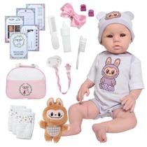 Bebê Reborn 100% Silicone Menina Realista Banho Acessórios