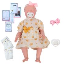 Bebe Reborn 100% Silicone Olhos Fechados Articulada Fofa