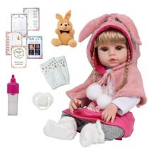 Bebê Reborn 100% Silicone Princesa Coelhinha Loira + Itens Bebê Reborn 100% Silicone Princesa Coelhinha Loira + Itens
