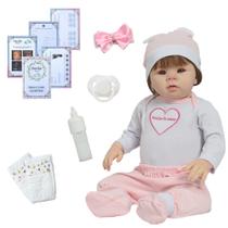 Bebê Reborn Abigail Fio a Fio 48cm Linda Com Kit Itens Bebê Reborn Abigail Fio a Fio 48cm Linda Com Kit Itens