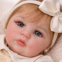 Bebê Reborn Abigail Loira Corpinho em Vinil Siliconado Para Banho Pintura 3D Hiper Realista Linha Premium