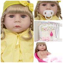 Bebe Reborn Abigail Loira Corpo 100% Silicone Pode Dar Banho Bebe Reborn Abigail Loira Corpo 100% Silicone Pode Dar Banho