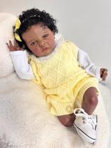 Bebê Reborn Atticus Negra Tecido