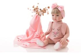 Bebê Reborn - Banho De Sol Loira- Corpo 100% Silicone Meu Xodo