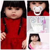 Bebe Reborn Barata de Silicone Morena Linda Diversos Itens Bebe Reborn Barata de Silicone Morena Linda Diversos Itens
