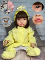 Bebe Reborn Boneca 100% Silicone Castanho AM Enxoval Bebe Reborn Boneca 100% Silicone Castanho AM Enxoval