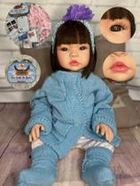 Bebe Reborn Boneca 100% Silicone Castanho AZ Enxoval Bebe Reborn Boneca 100% Silicone Castanho AZ Enxoval