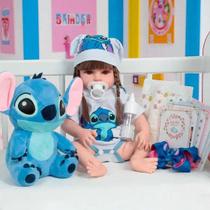 Bebê Reborn Boneca 100 Silicone Linda Com Kit Acessórios Envio imediato