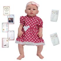 Bebê Reborn Boneca Abigail Careca 48cm Olhos Azuis Fofinha Bebê Reborn Boneca Abigail Careca 48cm Olhos Azuis Fofinha
