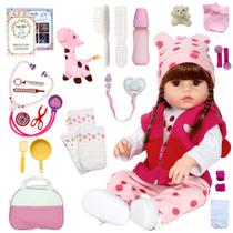 Bebê Reborn Boneca Baby Girafinha Silicone Realista Menina