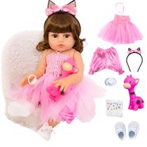 Bebê Reborn Boneca Bailarina Realista Silicone Menina Boneca Pode dar Banho