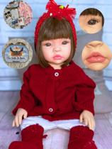 Bebe Reborn Boneca BK 100% Silicone Castanho Vermelho Enxoval Bebe Reborn Boneca BK 100% Silicone Castanho Vermelho Enxoval