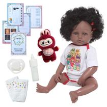 Bebê Reborn Boneca Cabelo Cacheado Pode Molhar Com Kit Itens Bebê Reborn Boneca Cabelo Cacheado Pode Molhar Com Kit Itens