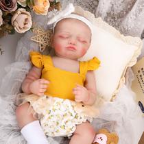 Bebê Reborn Boneca Corpo de silicone Pode Dar Banho 48cm Conjunto de Roupa Chupeta Mamadeira Fralda Certidão e Pelúcia Brastoy