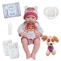Bebê Reborn Boneca De Silicone Patrulha Canina Fofinha