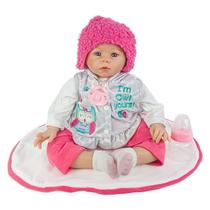 Bebê Reborn Boneca Em Vinil Articulada Menina Com Acessórios - Fenix Brinquedos