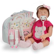 Bebê Reborn Boneca Fio a Fio Lívia Com Enxoval Completo